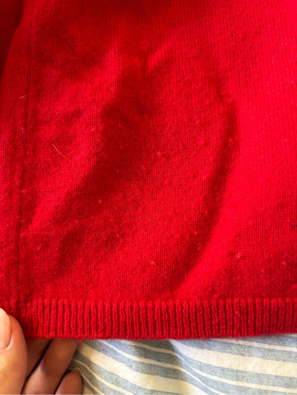 Naadam Signature Cashmere Open Neck Cardigan Sweater in Firecracker Red - Picture 6 of 6